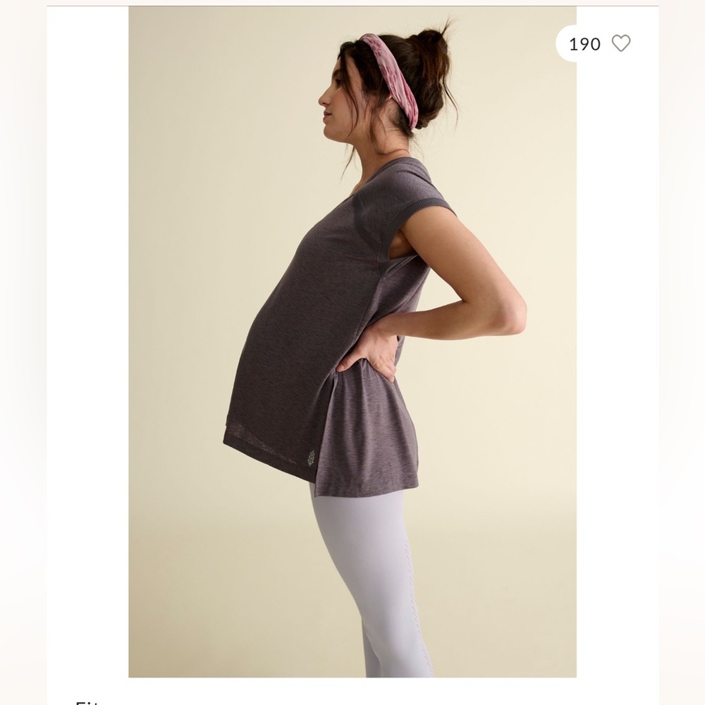 Free People Movement x HATCH Teamwork maternity tee and nursing top